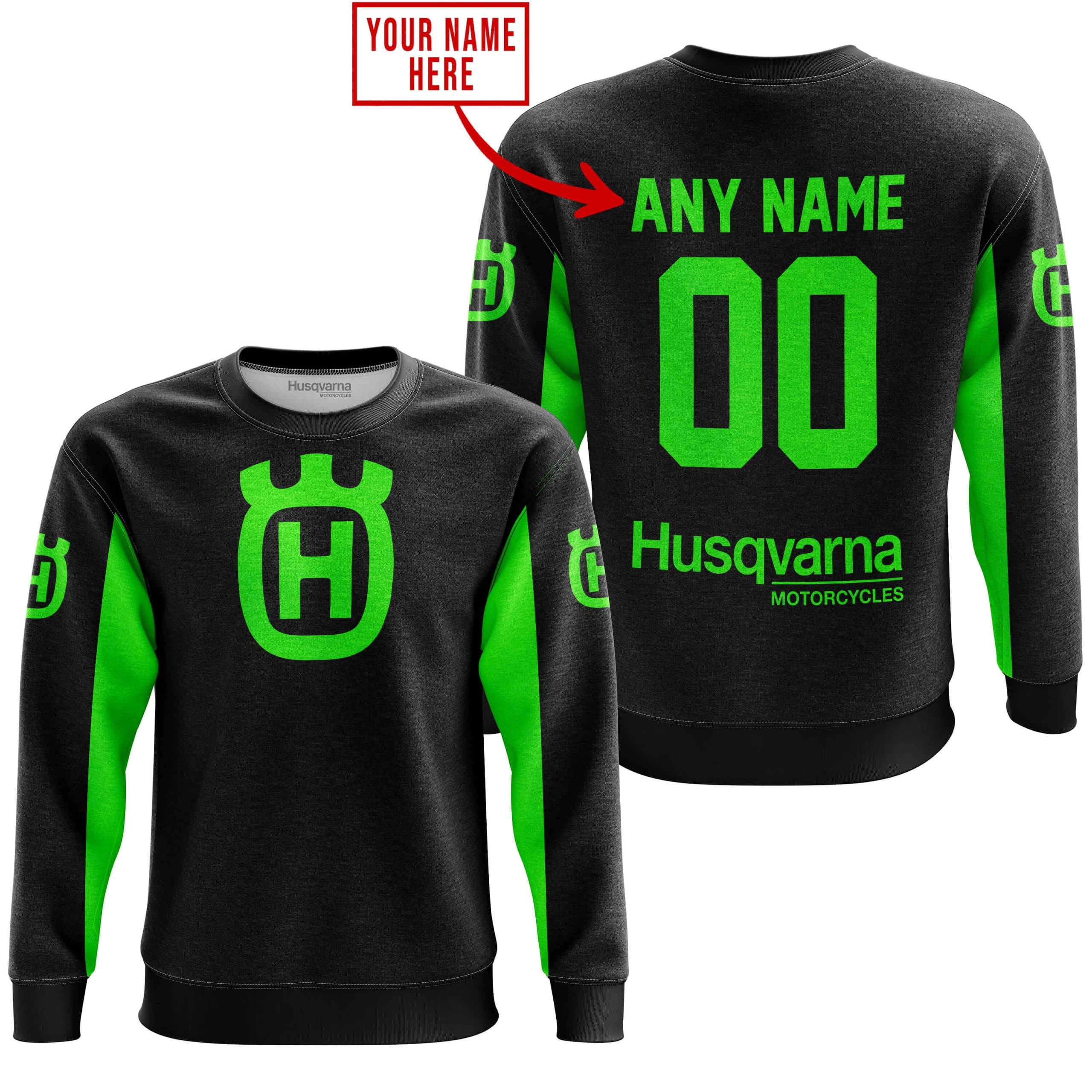 CUSTOM NAME RACING - LIMITED EDITION - HUSQVARNA - GREEN - Image 3