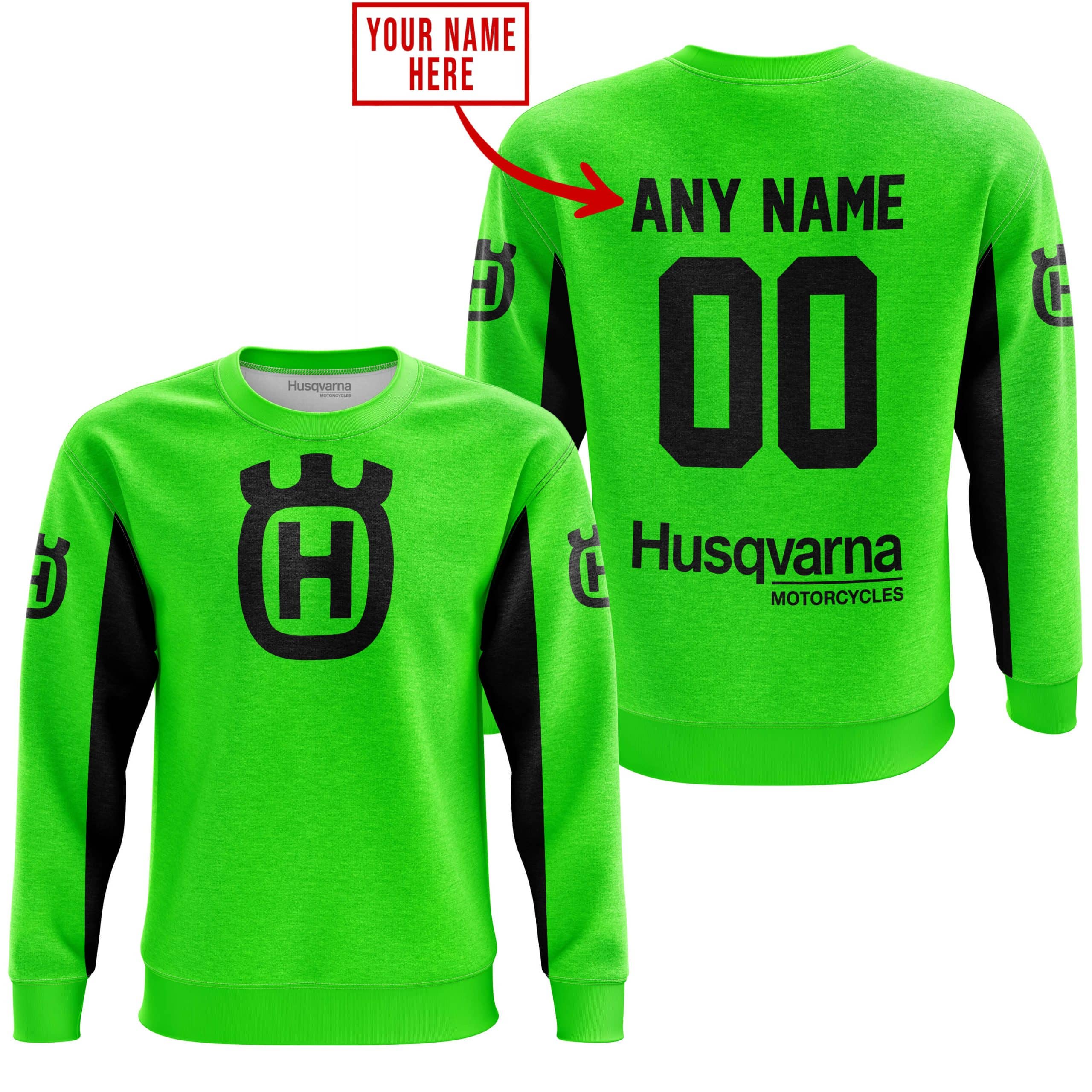 CUSTOM NAME RACING - LIMITED EDITION - HUSQVARNA - GREEN V2 - Image 4