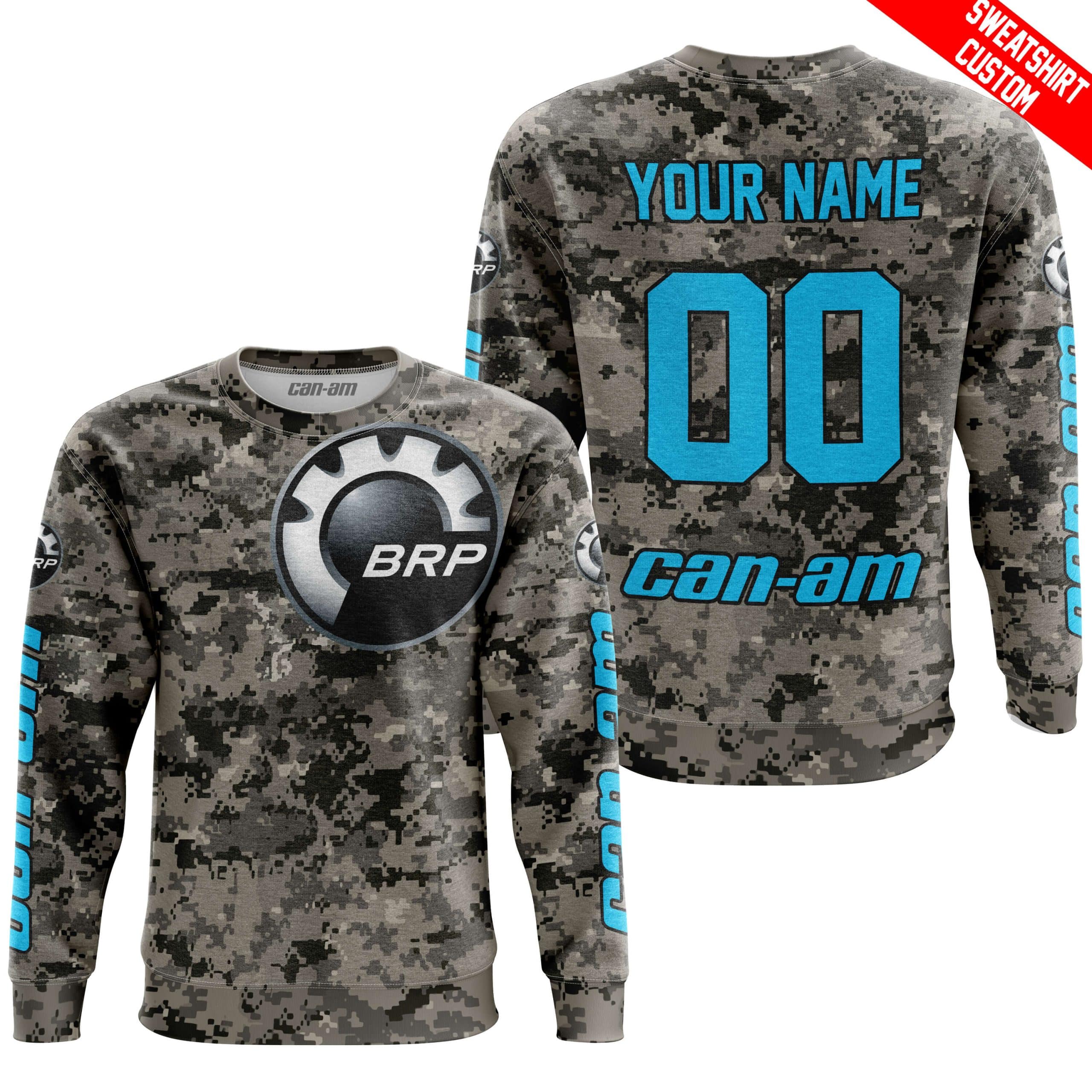 LIMITED EDITION PRODUCTS  - US ARMY - CAN AM RACING - CUSTOM NAME - SKY BLUE - Image 4