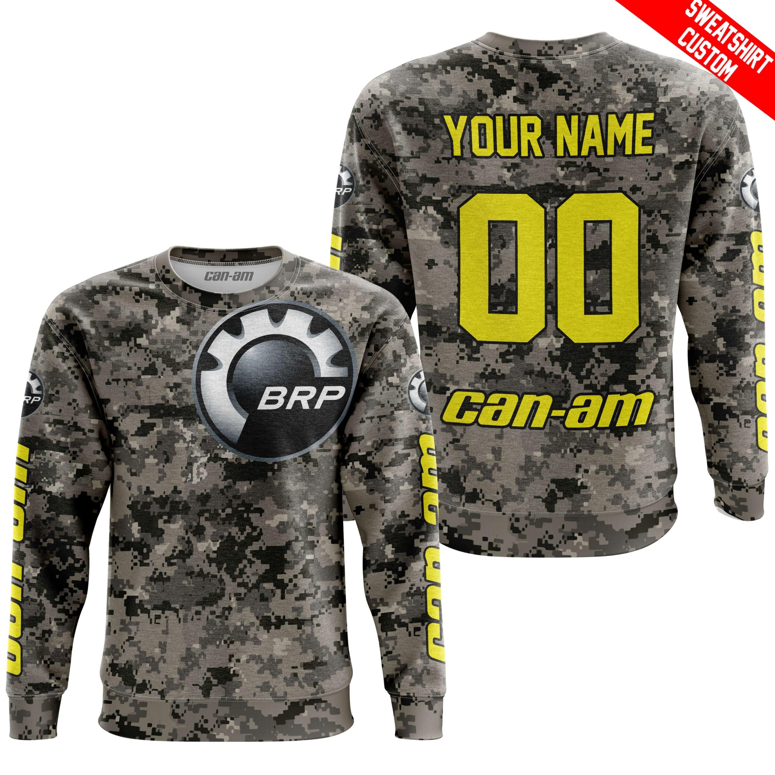 LIMITED EDITION PRODUCTS  - US ARMY - CAN AM RACING - CUSTOM NAME - YELLOW - Image 4