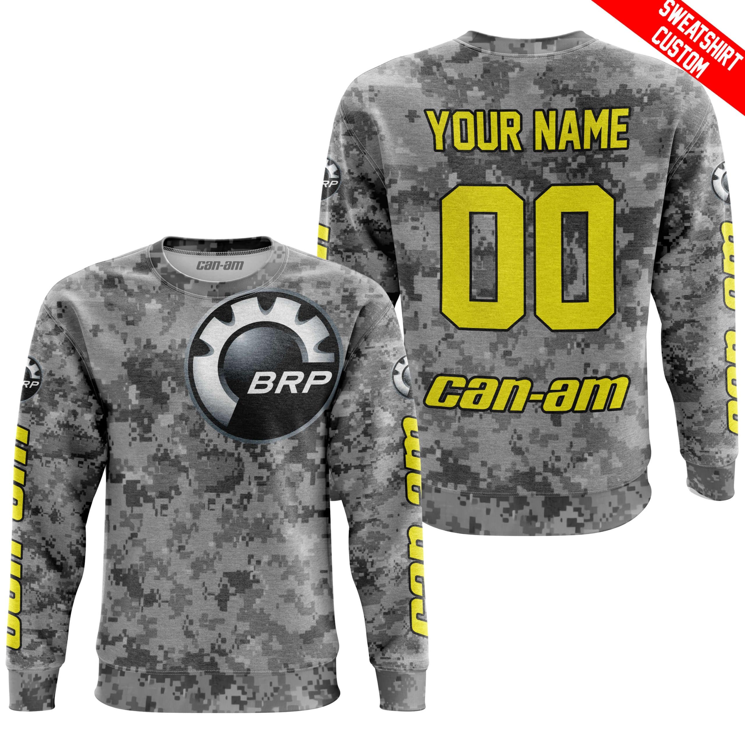 LIMITED EDITION PRODUCTS - US ARMY V1 - CAN AM RACING - CUSTOM NAME - YELLOW - Image 4