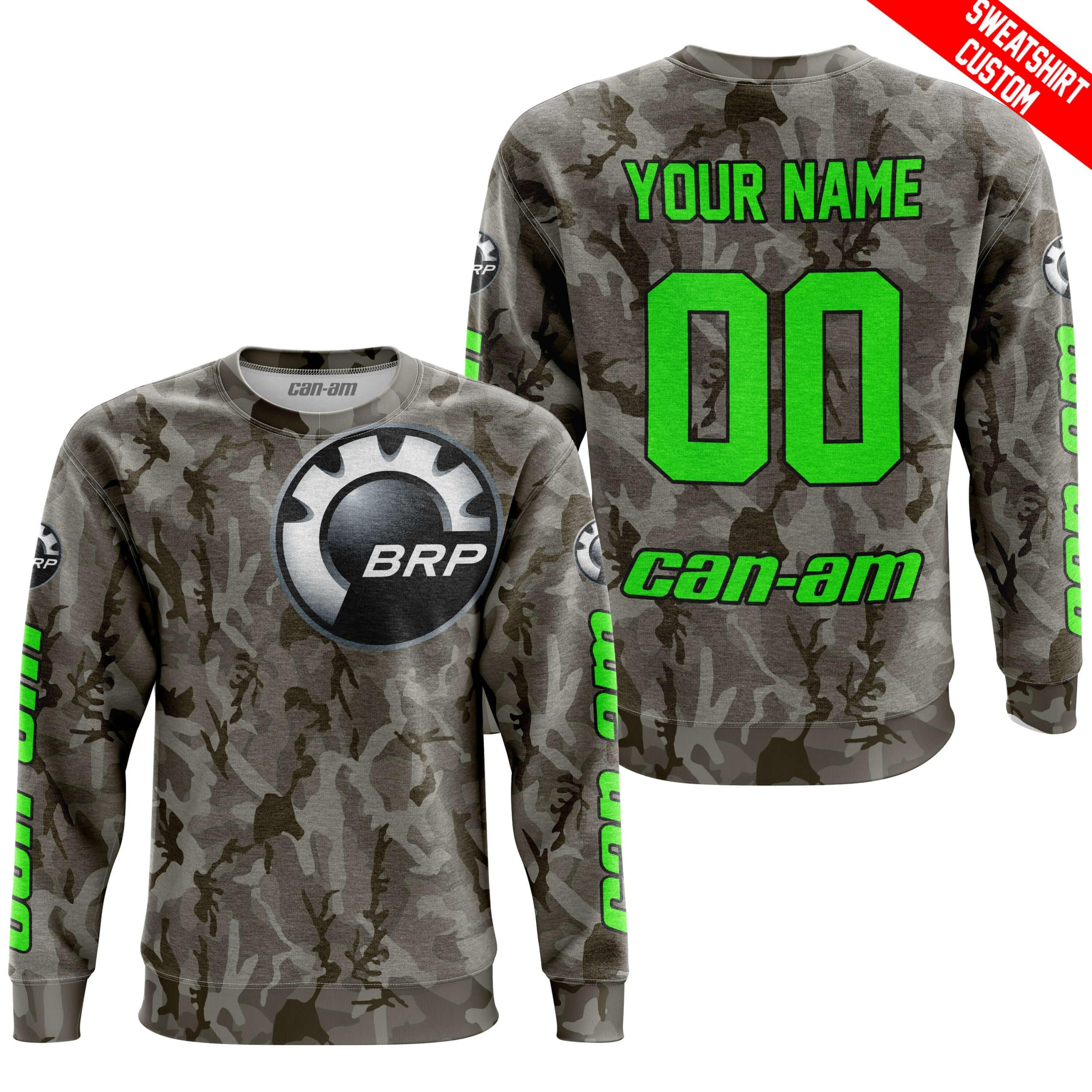 LIMITED EDITION PRODUCTS - US ARMY V2 - CAN AM RACING - CUSTOM NAME - GREEN - Image 4