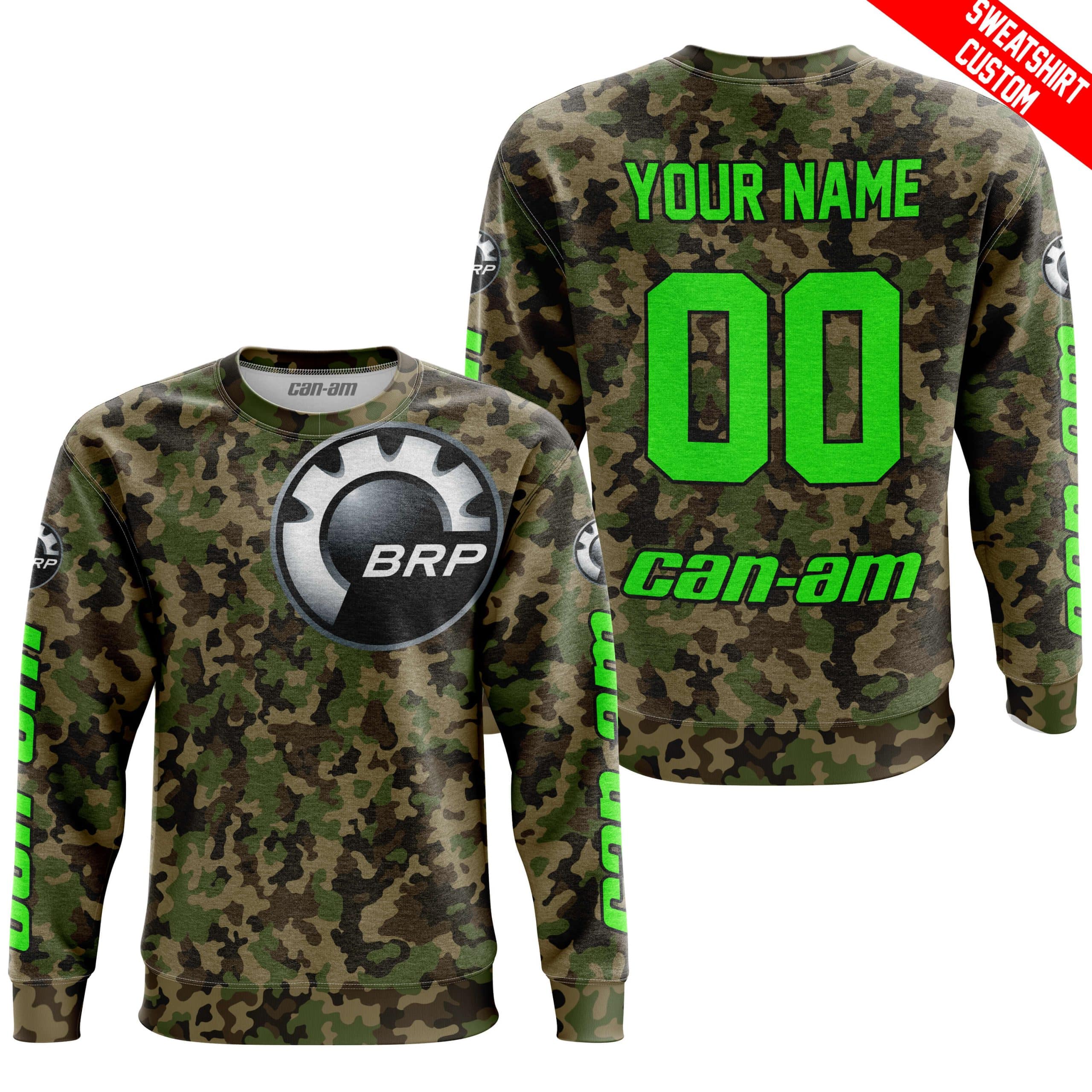 LIMITED EDITION PRODUCTS - US ARMY V3 - CAN AM RACING - CUSTOM NAME - GREEN - Image 4