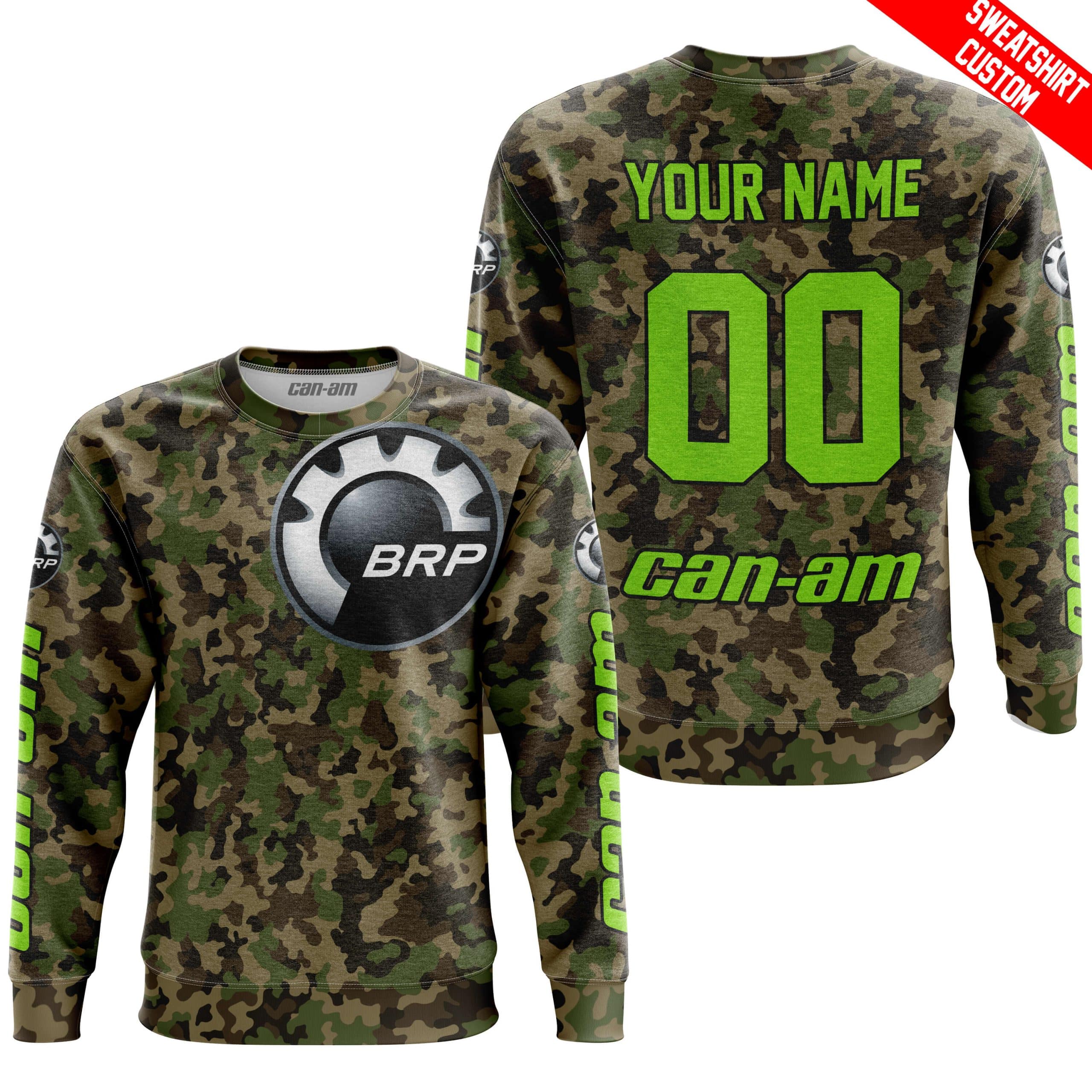 LIMITED EDITION PRODUCTS - US ARMY V3 - CAN AM RACING - CUSTOM NAME - GREEN 1 - Image 4