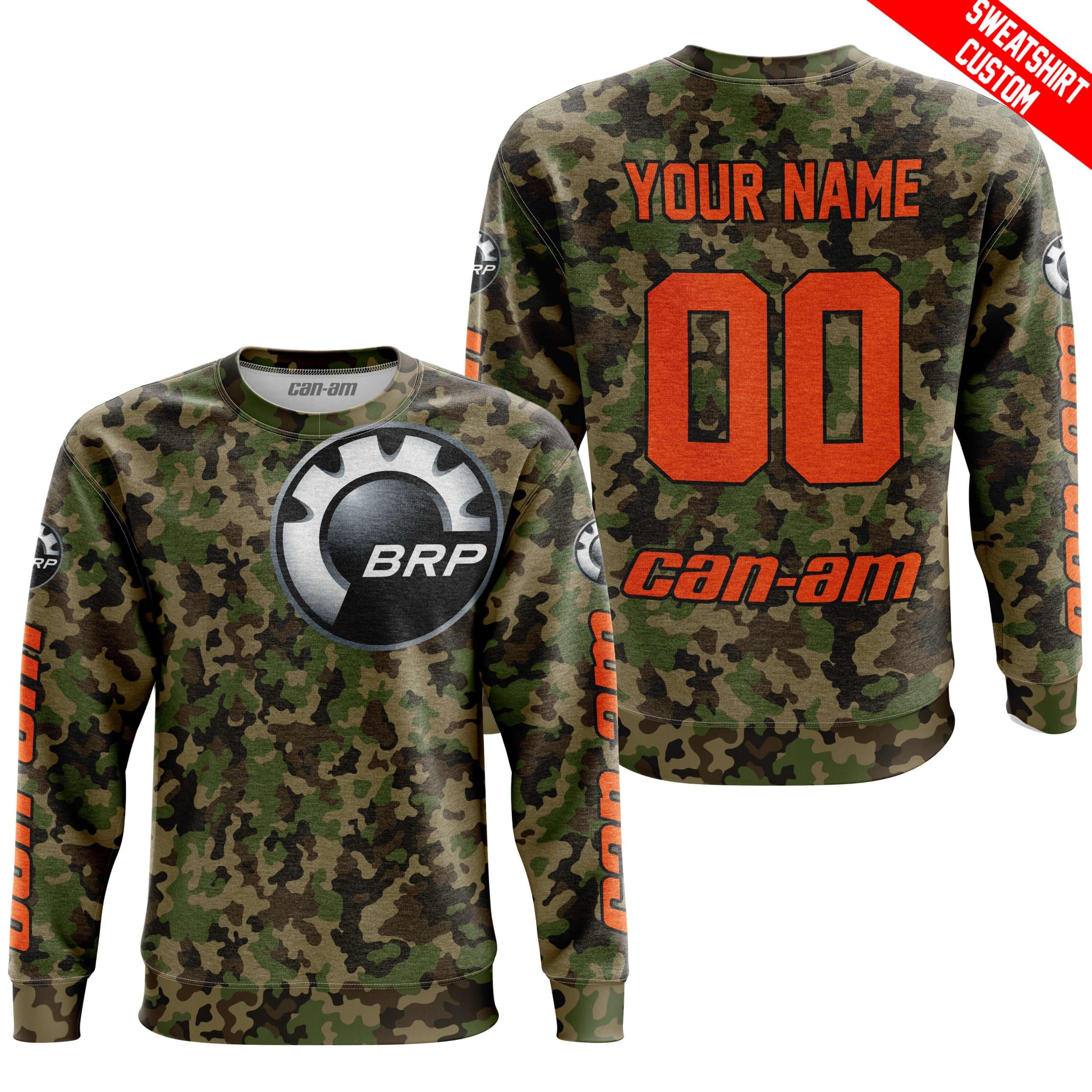 LIMITED EDITION PRODUCTS - US ARMY V3 - CAN AM RACING - CUSTOM NAME - ORANGE - Image 4