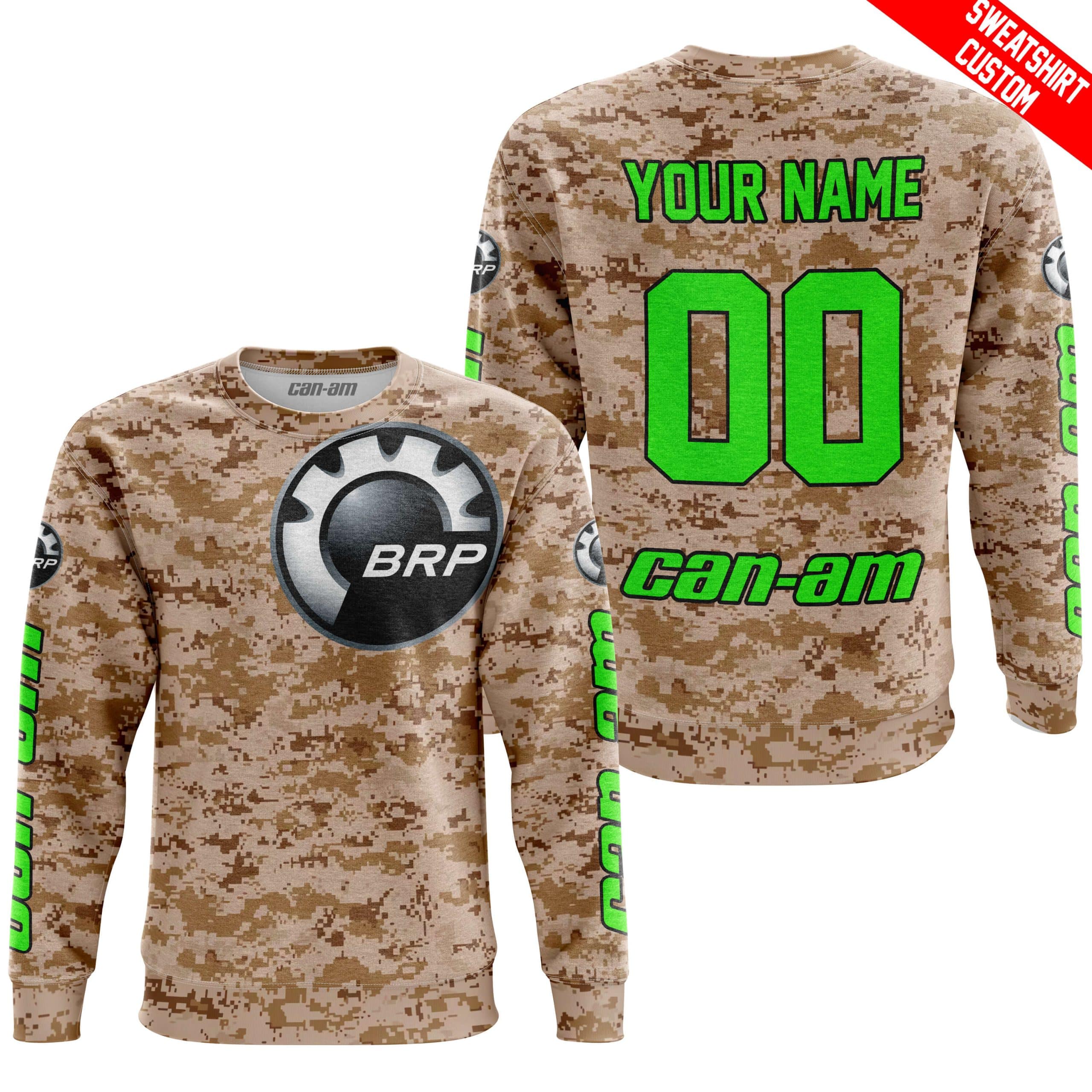 LIMITED EDITION PRODUCTS - US MARINE - CAN AM RACING - CUSTOM NAME - GREEN - Image 4