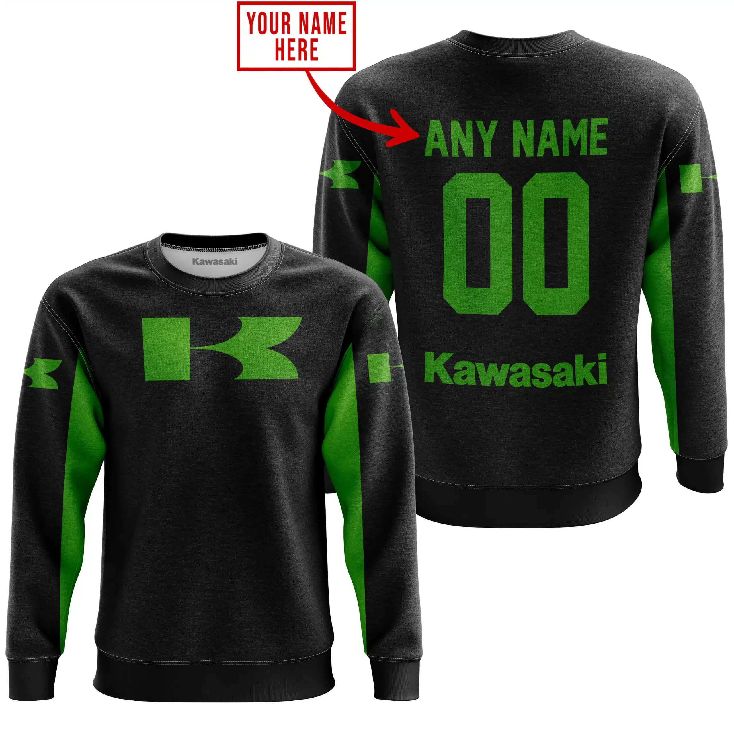 CUSTOM NAME RACING - LIMITED EDITION - KAWASAKI - GREEN - Image 4