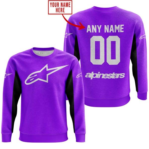 CUSTOM NAME RACING - LIMITED EDITION - ALPINESTARS - PURPLE V2 - Image 4