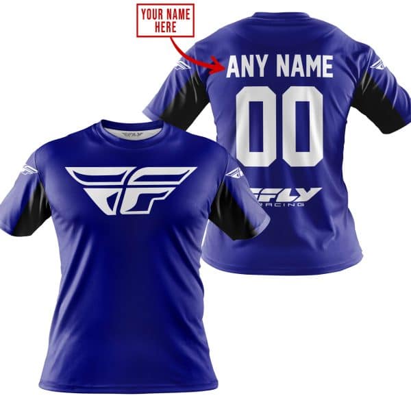 CUSTOM NAME RACING - LIMITED EDITION - FLY RACING- NAVY V2 - Image 3