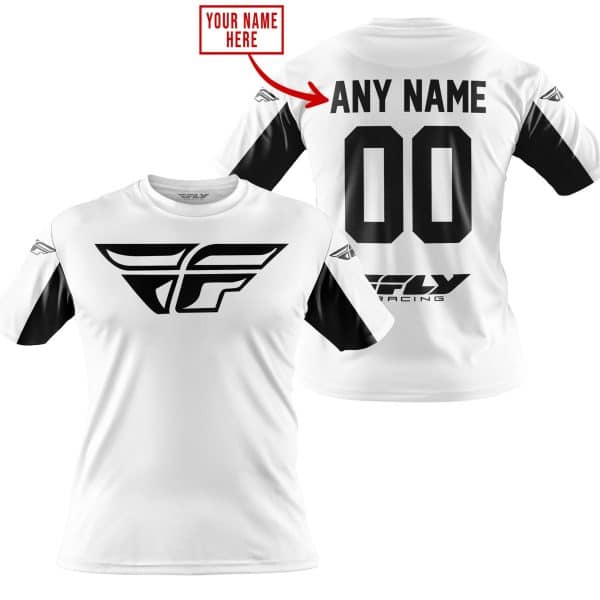 CUSTOM NAME RACING - LIMITED EDITION - FLY RACING- WHITE V2 - Image 3