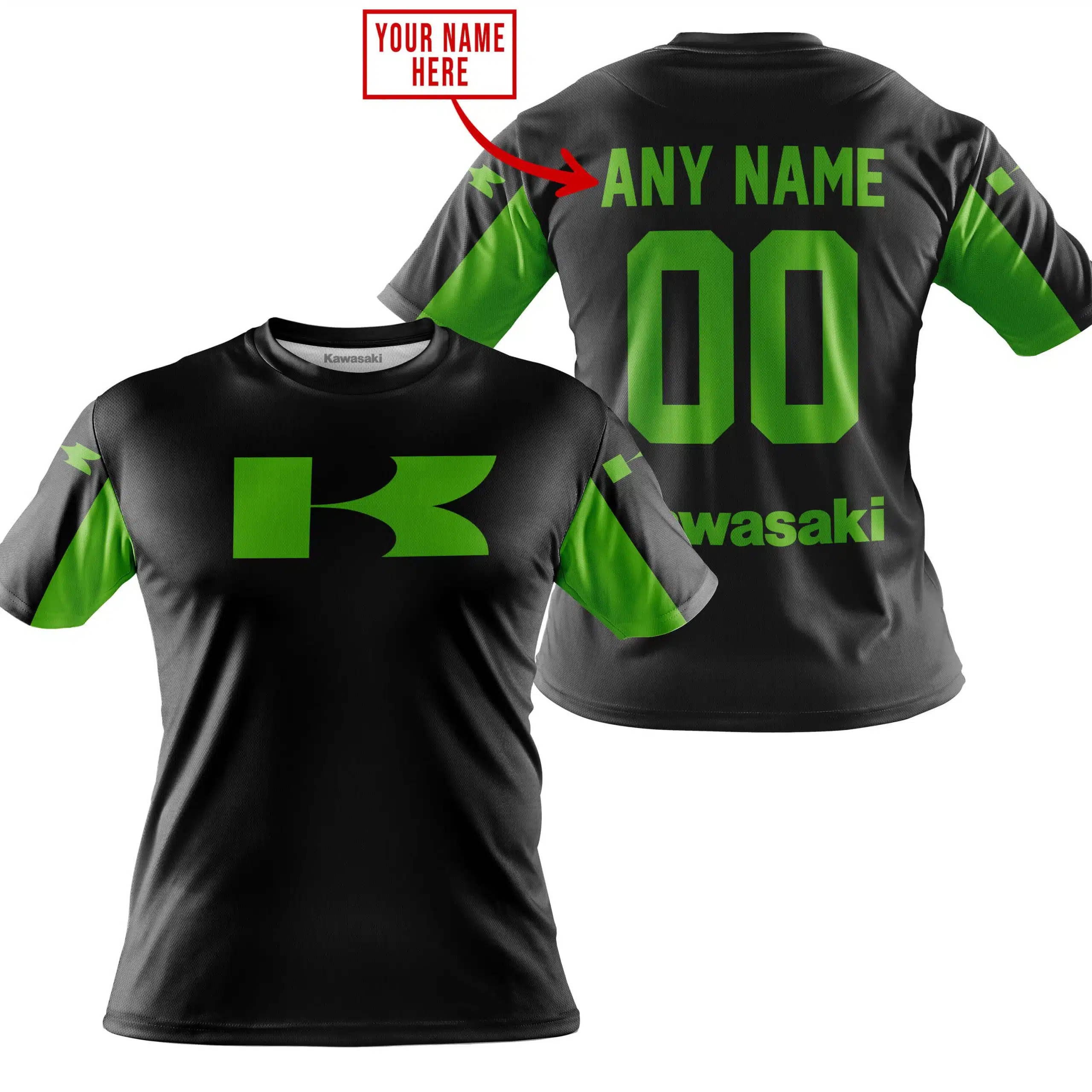 CUSTOM NAME RACING - LIMITED EDITION - KAWASAKI - GREEN - Image 3